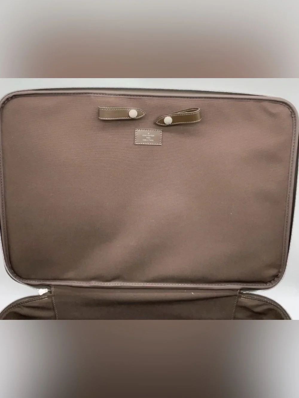 Louis Vuitton Brown Textured Roll-Top Carry-On Pegasus 55 TAIGA BROWN ZIP TRAVEL
